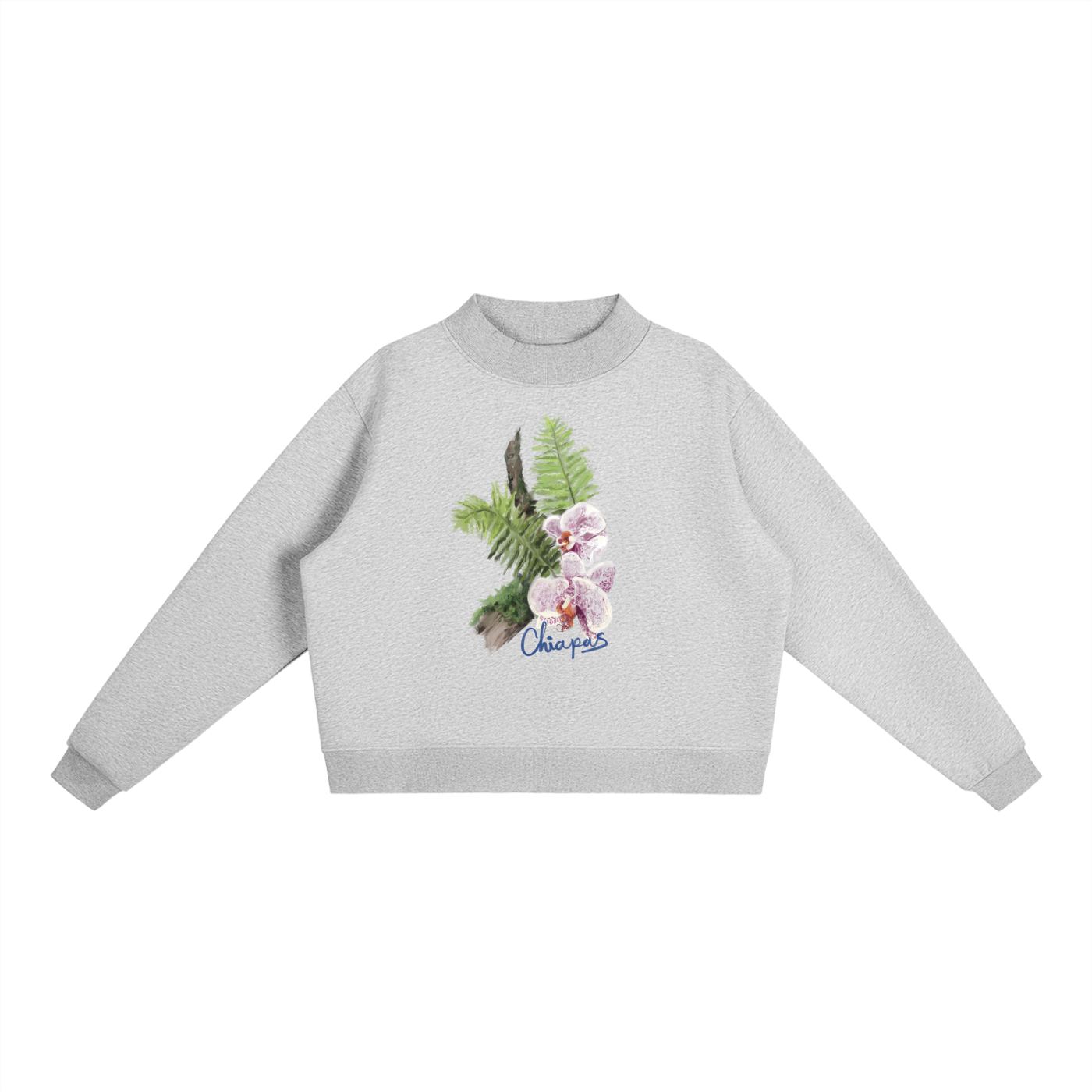 Special Chiapas Edition Essential Fleece Mock-Neck Crew Sweatshirt
