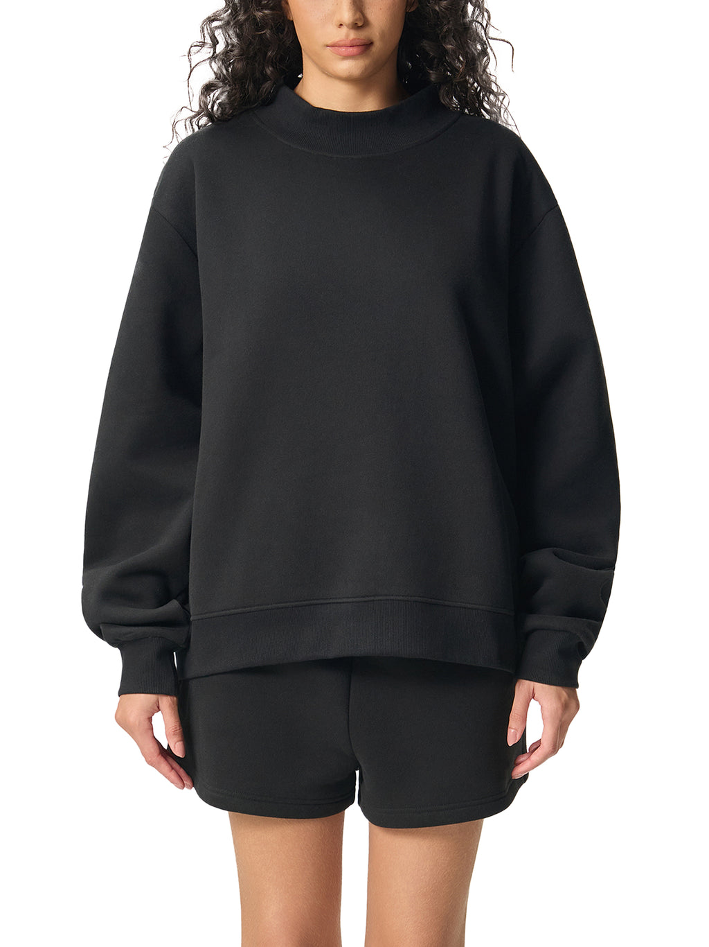 Special Chiapas Edition Essential Fleece Mock-Neck Crew Sweatshirt